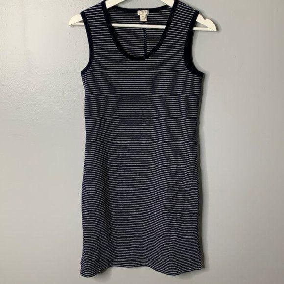 J. Crew Blue White Stripe Tank Dress - Picture 1 of 3